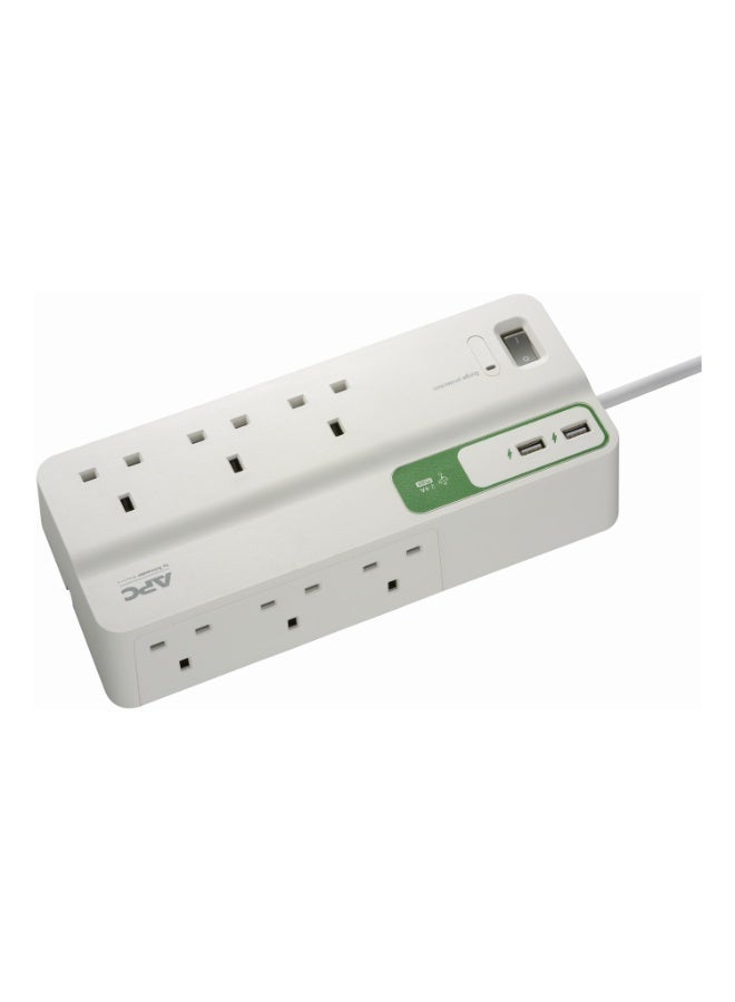 APC PM6U-UK | APC Performance SurgeArrest 6 outlets with 5V, 2.4A 2 port USB charger, 230V UK - Image 1
